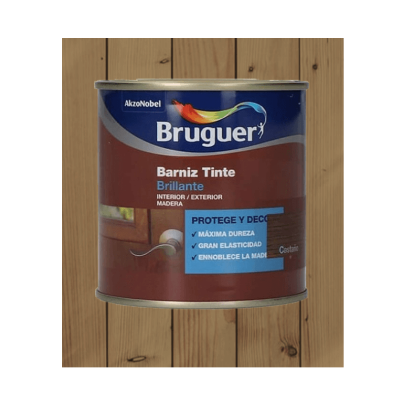 BARNIZ TINTE BRILLANTE ROBLE BRUGUER 750ML