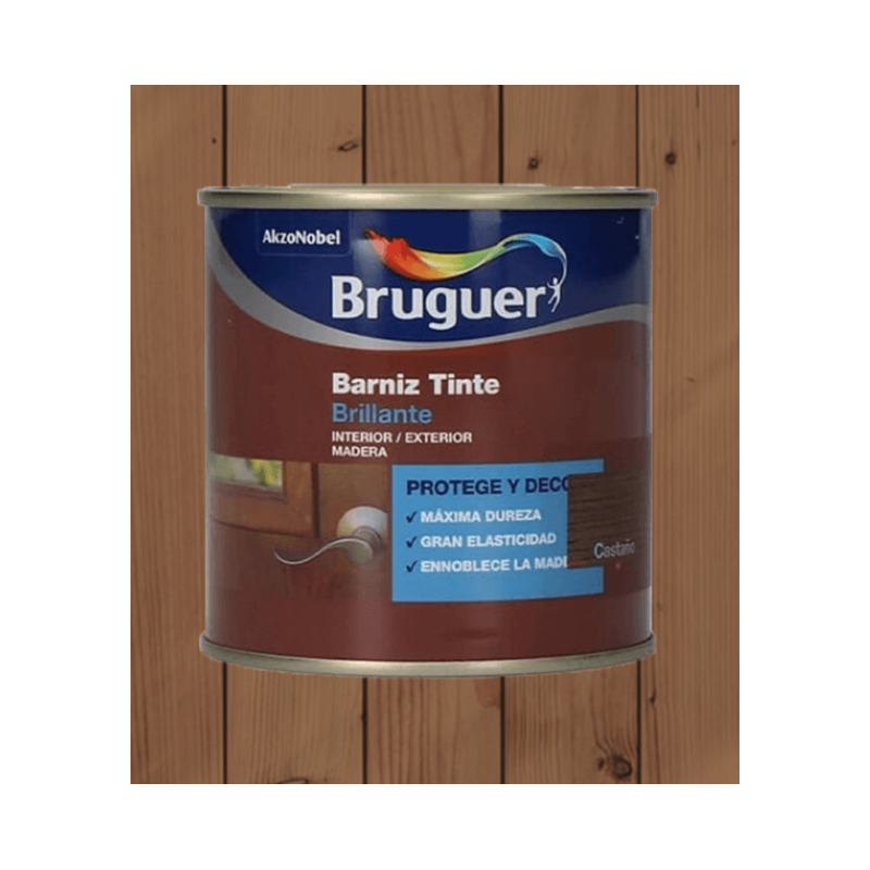 BARNIZ TINTE BRILLANTE CASTAÑO BRUGUER 750ML