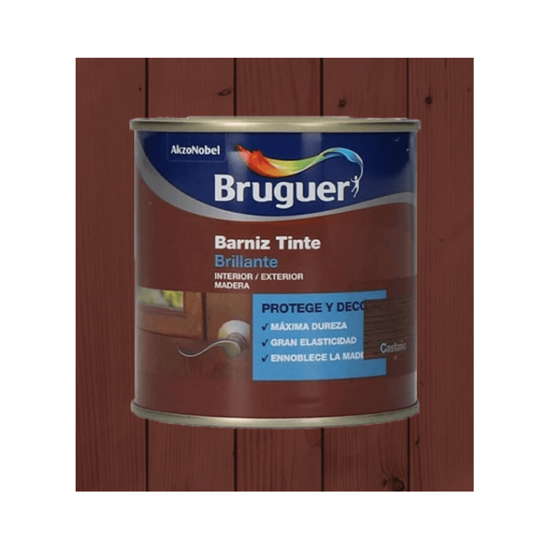 BARNIZ TINTE BRILLANTE CAOBA BRUGUER 750ML