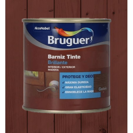 BARNIZ TINTE BRILLANTE CAOBA BRUGUER 750ML