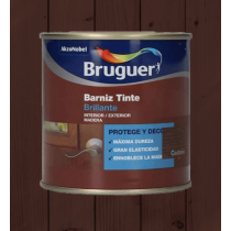 BARNIZ TINTE BRILLANTE CAOBA ROJIZO BRUGUER 750ML