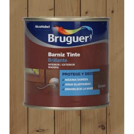 BARNIZ TINTE BRILLANTE ROBLE BRUGUER 250ML