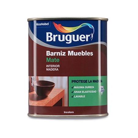 BARNIZ MUEBLES MATE INCOLORO BRUGUER 4L