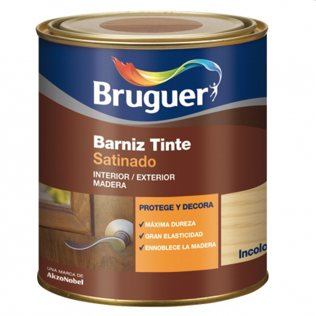 BARNIZ TINTE SATINADO BLANCO NATURAL BRUGUER 750ML