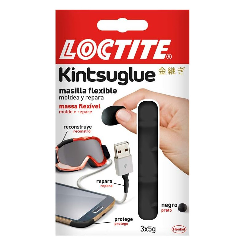 MASILLA FLEXIBLE LOCTITE NEGRA