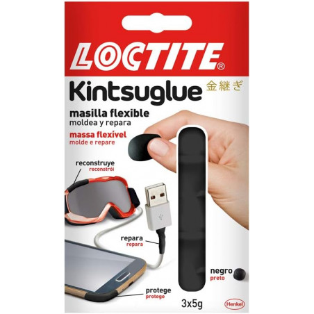 MASILLA FLEXIBLE LOCTITE NEGRA