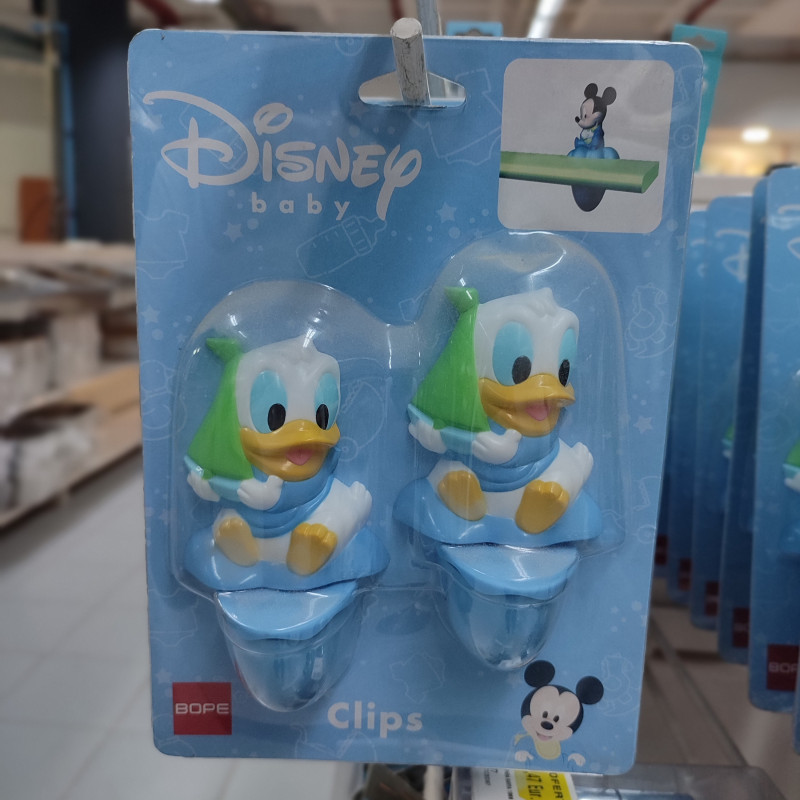 2 CLIPS DISNEY DONALD BEBÉ BOPE