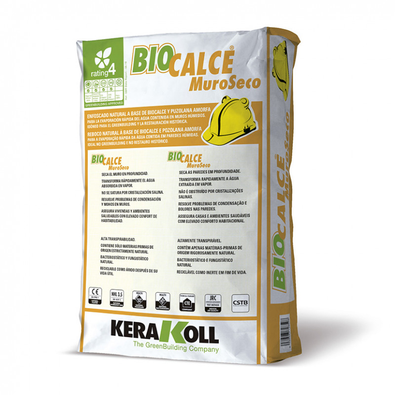 MORTERO BIOCALCE MURO SECO 25KG KERAKOLL