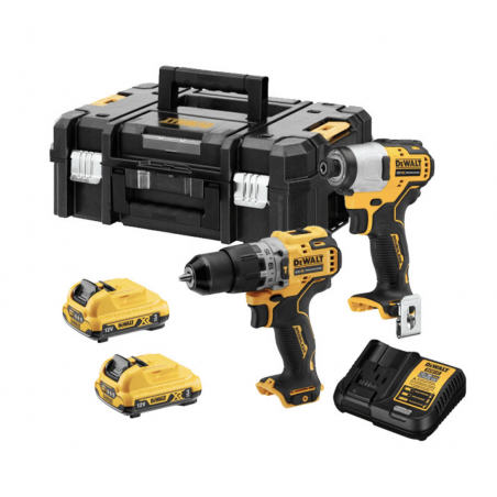 PACK TALADRO ATORN. PERCUTOR + IMPACTO DCK2111L2T DEWALT