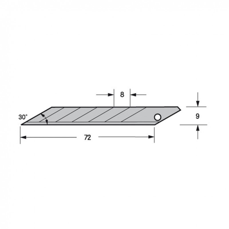 CUCHILLA LC-390 9MM 10 UDS. TAJIMA