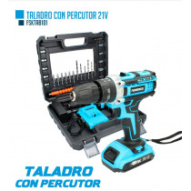 TALADRO ATORNILLADOR PERCUTOR 21V 1,5AH