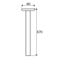 PATA MESA PT06 870X60MM NIQUEL SATINADO PATA MESA PT06 870X60MM NIQUEL SATINADO