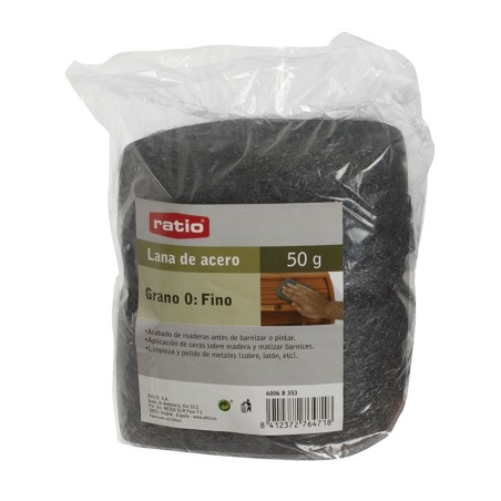 LANA DE ACERO GRANO FINO .2X50 GRS RATIO