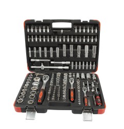 MALETIN HERRAMIENTAS 171 PIEZAS 1/4" 3/8" 1/2" CR-V RATIO