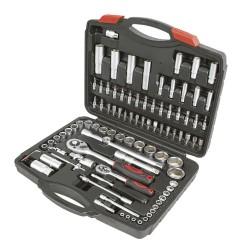 MALETIN HERRAMIENTAS 95 PIEZAS 1/4" 1/2" CR-V RATIO