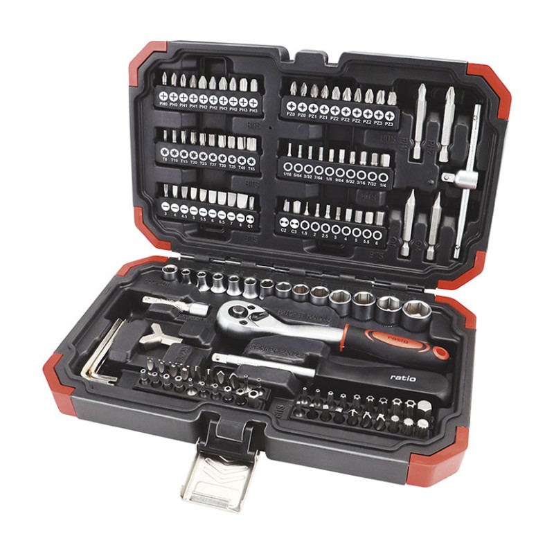 ESTUCHE VASOS Y PUNTAS 130PCS CR-V RATIO ESTUCHE VASOS Y PUNTAS 130PCS CR-V RATIO