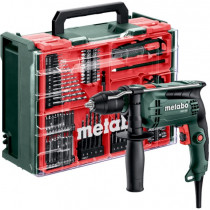 TALADRO PERCUTOR SBE 650W + MALETIN 78PZAS METABO