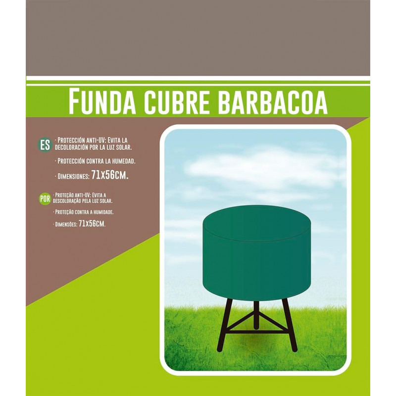 FUNDA BARBACOA RAFIA VERDE 71X56CM