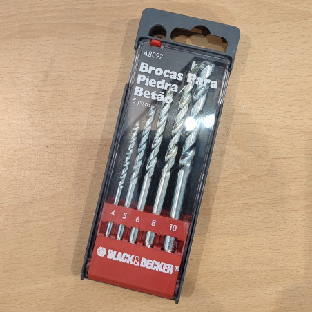 JUEGO 5 BROCAS WIDIA BLACK & DECKER