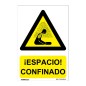 SEÑAL PELIG ESPACIO CONFINADO 210X300MM
