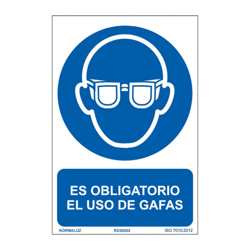 SEÑAL OBLIG EL USO DE GAFAS  210X300MM