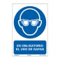 SEÑAL OBLIG EL USO DE GAFAS  210X300MM
