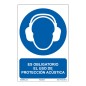 SEÑAL OBLIG USO PROTEC. ACUS.  210X300MM