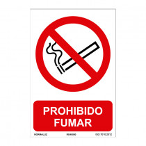 SEÑAL PROHIBIDO FUMAR 21X30CM