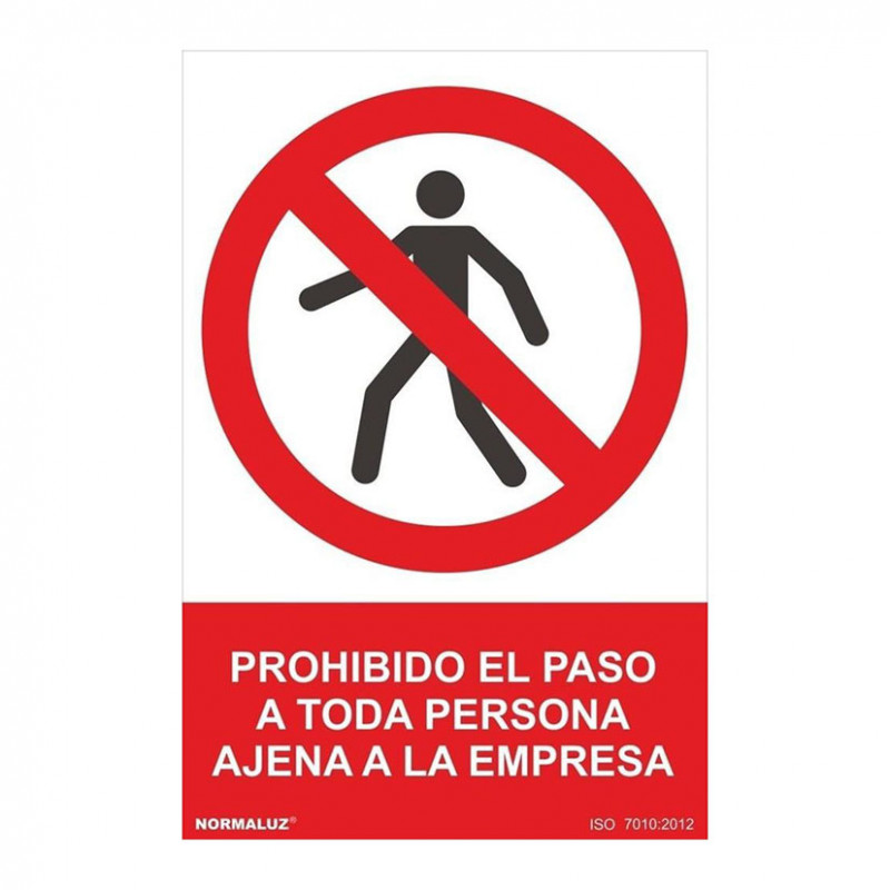 SEÑAL PROHIBIDO PASO PERSONA AJENA 21X30CM