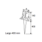 SOPORTE POSTE CLAVAR SV09 80MM ZINCADO