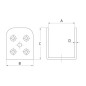 SOPORTE 356 70X70x82MM ACERO BRICOMATADO