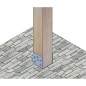 SOPORTE 356 90X90x96MM ACERO BRICOMATADO