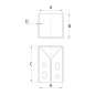 SOPORTE 354 80X80MM ACERO BRICOMATADO