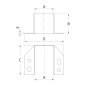 SOPORTE 353 100X82X141MM ACERO BRICOMATADO