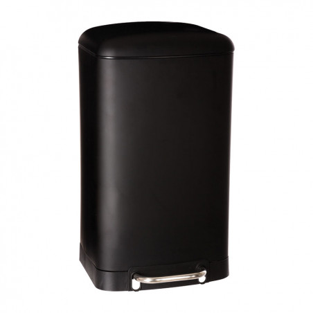 CUBO BASURA CON PEDAL NEGRO 30L