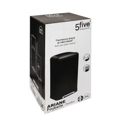 CUBO BASURA CON PEDAL NEGRO 30L