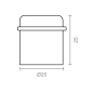 TOPE PUERTA SETA TP03 NEGRO 20MM