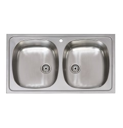 FREGADERO INOX. 2S PRÁCTIC ARES 80x51CM