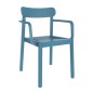SILLA CON BRAZOS AZUL RETRO ELBA
