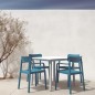 SILLA CON BRAZOS AZUL RETRO ELBA