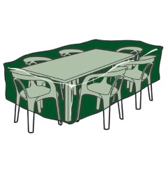 FUNDA MUEBLES POLIÉSTER MESA + SILLAS 325X205X90CM