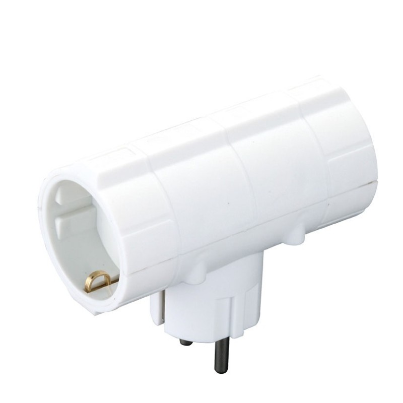 ADAPTADOR DOBLE TT CERÁMICO 16A-250V DUOLEC