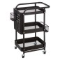 CARRITO AUXILIAR 52,8X30XH.76CM. NEGRO