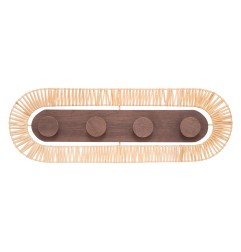 PERCHERO DE PARED RATTAN/MADERA