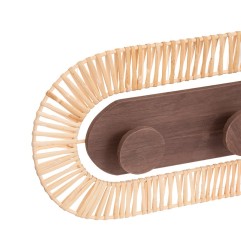 PERCHERO DE PARED RATTAN/MADERA