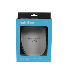 FLEXO DUCHA PVC NEGRO MATE 1,7M HABITEX