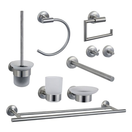 ACC. BAÑO INOX. TOALLERO DOBLE HABITEX