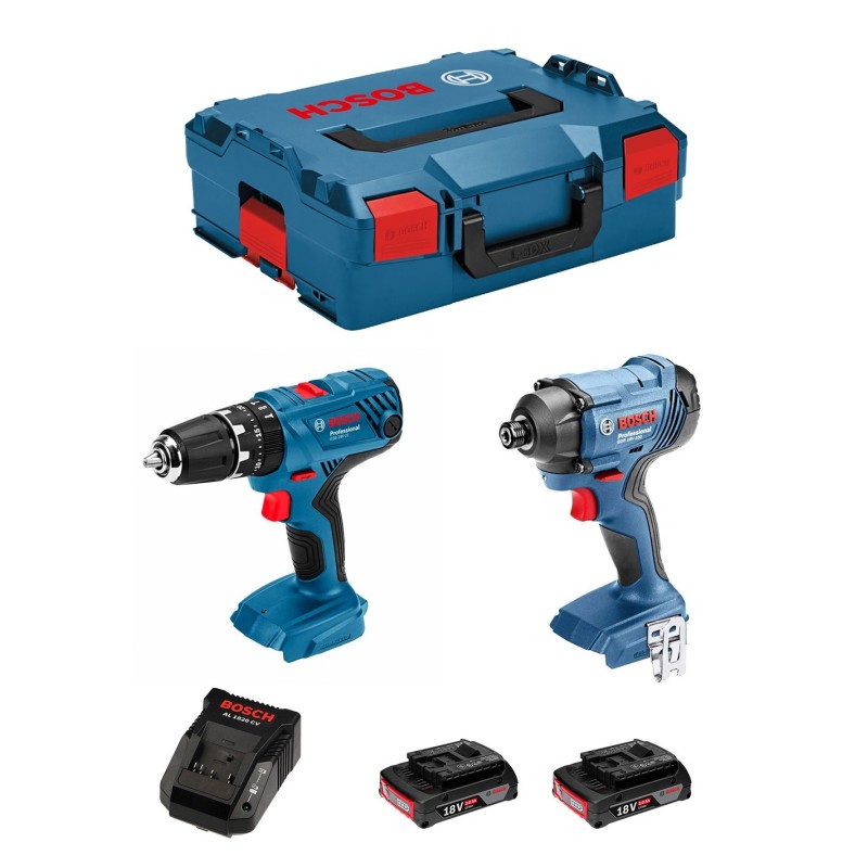 KIT GSB 18V-21 + GDR 18V-160 BOSCH 18V 2X2AH