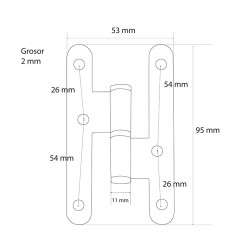 PERNIO 95MM INOX. JANDEL