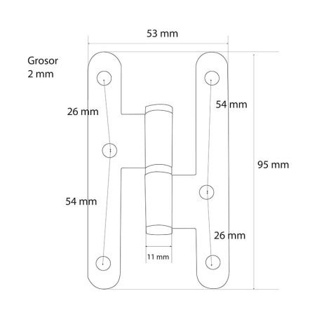 PERNIO 95MM INOX. JANDEL